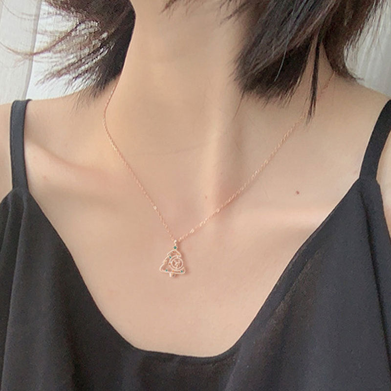 Wholesale Christmas Tree Copper Necklace