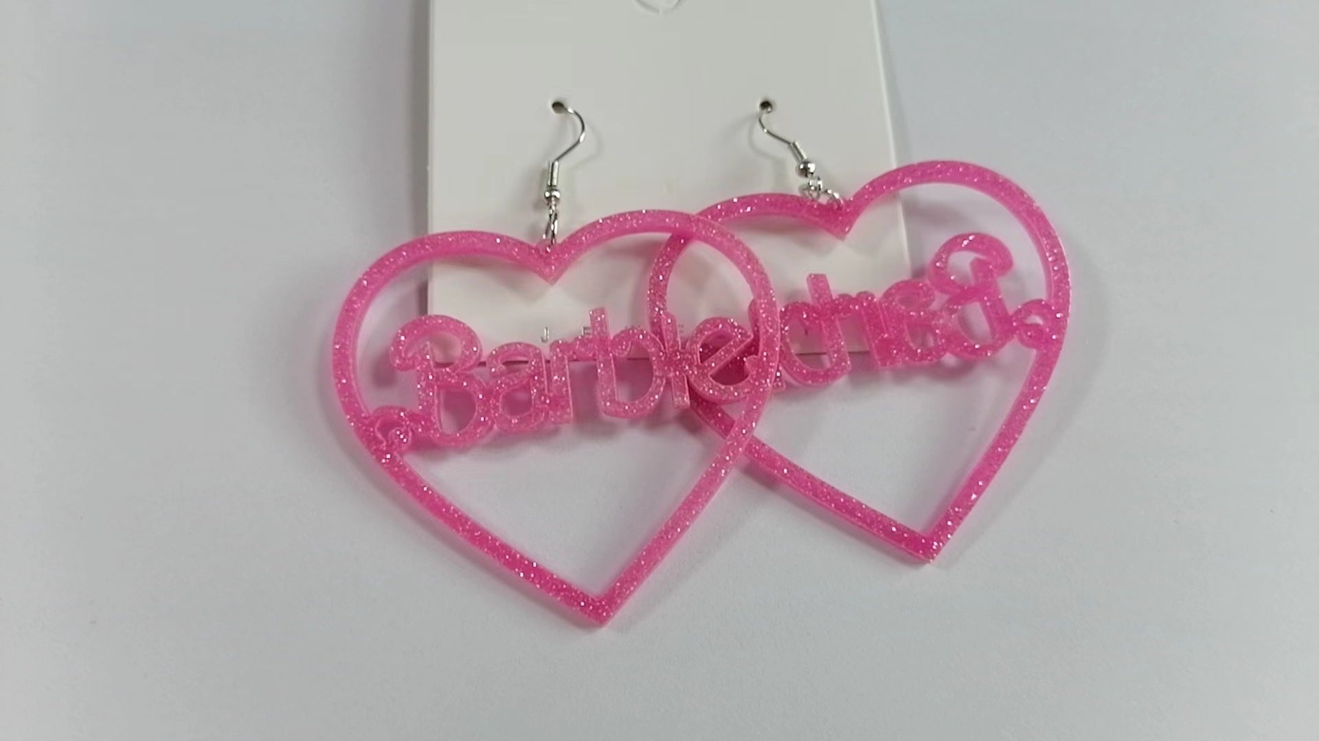 Wholesale Love Heart Hollow Acrylic Earrings