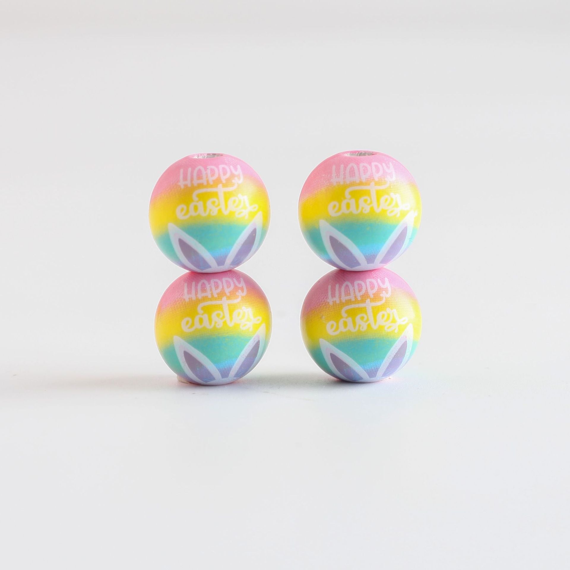 Wholesale 10PCS 4MM Easter Wreath DIY Wooden Beads