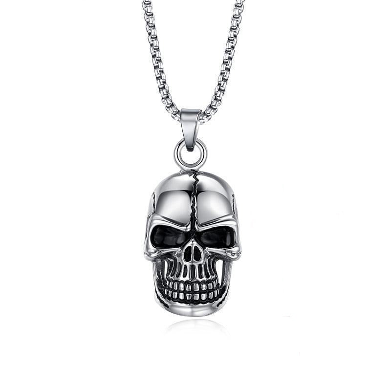 Wholesale Oversized Skull Pendant Necklace For Men Trendy Fashion Jewelry Accessory  Party Gift