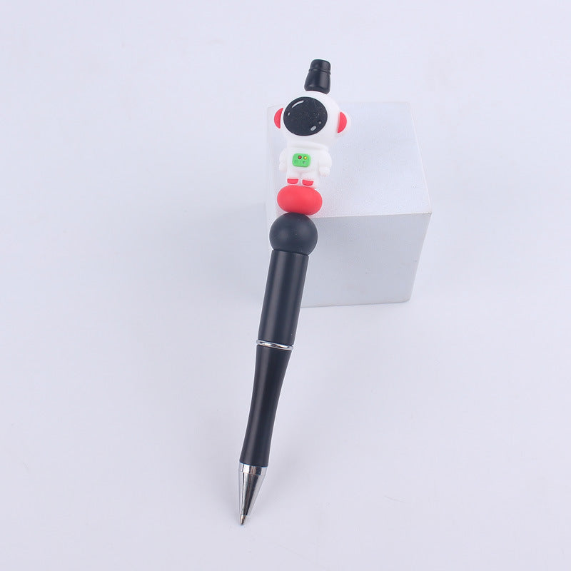 Wholesale Handmade Bead Pen Cartoon Rocket Astronaut Silicone Ballpoint Pen