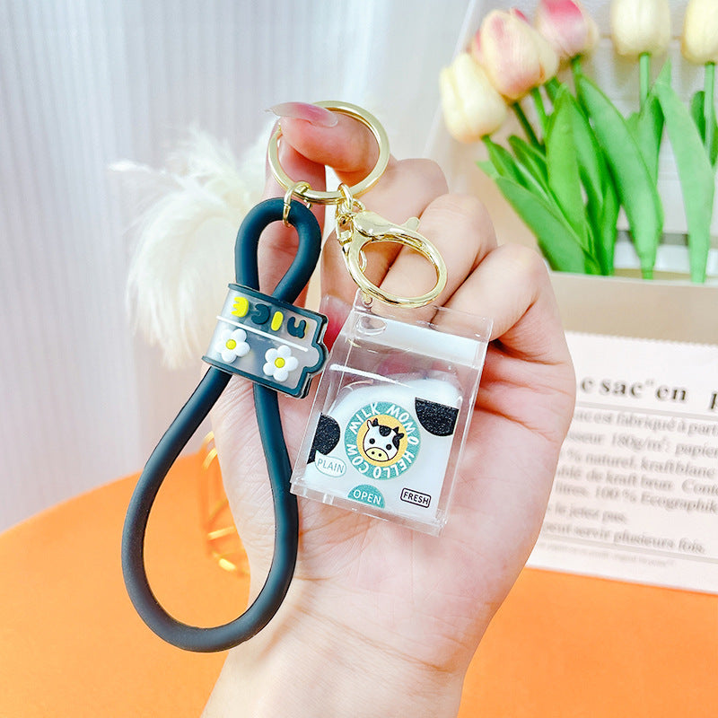 Carton de leche al por mayor lindos llaves acrílicos