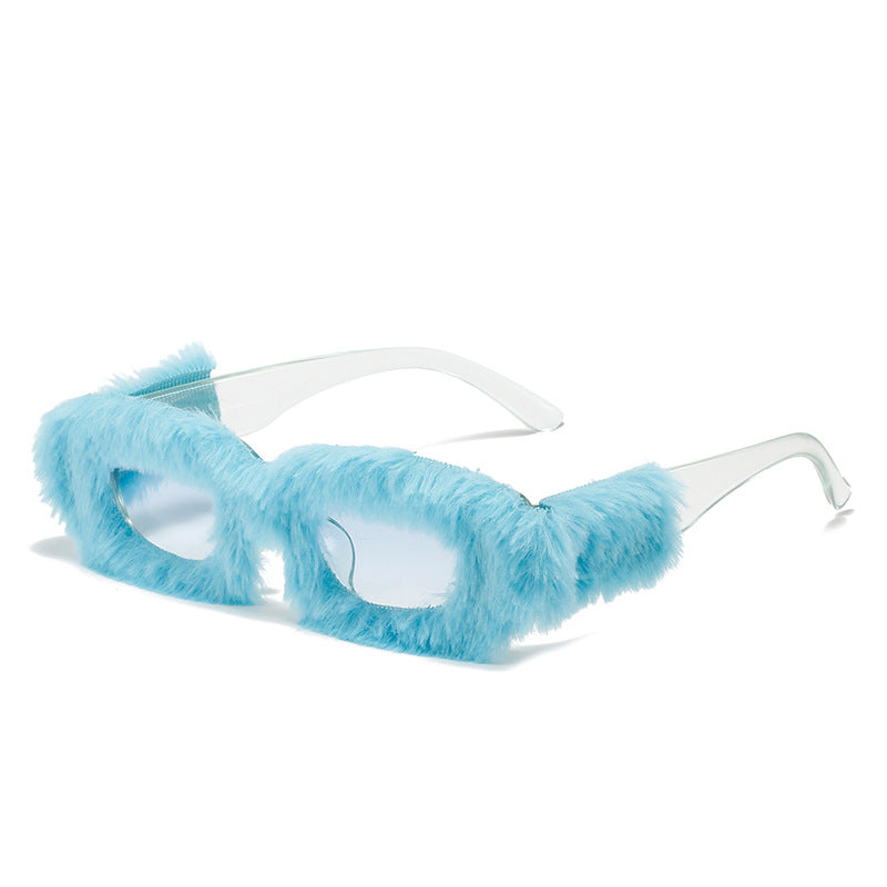 Wholesale Creative Plush Square Sunglasses