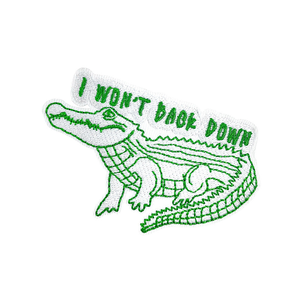 Wholesale Polyester Embroidered Cartoon Crocodile Patch DIY Iron On Applique For Shoes Hats Fashion Accessory