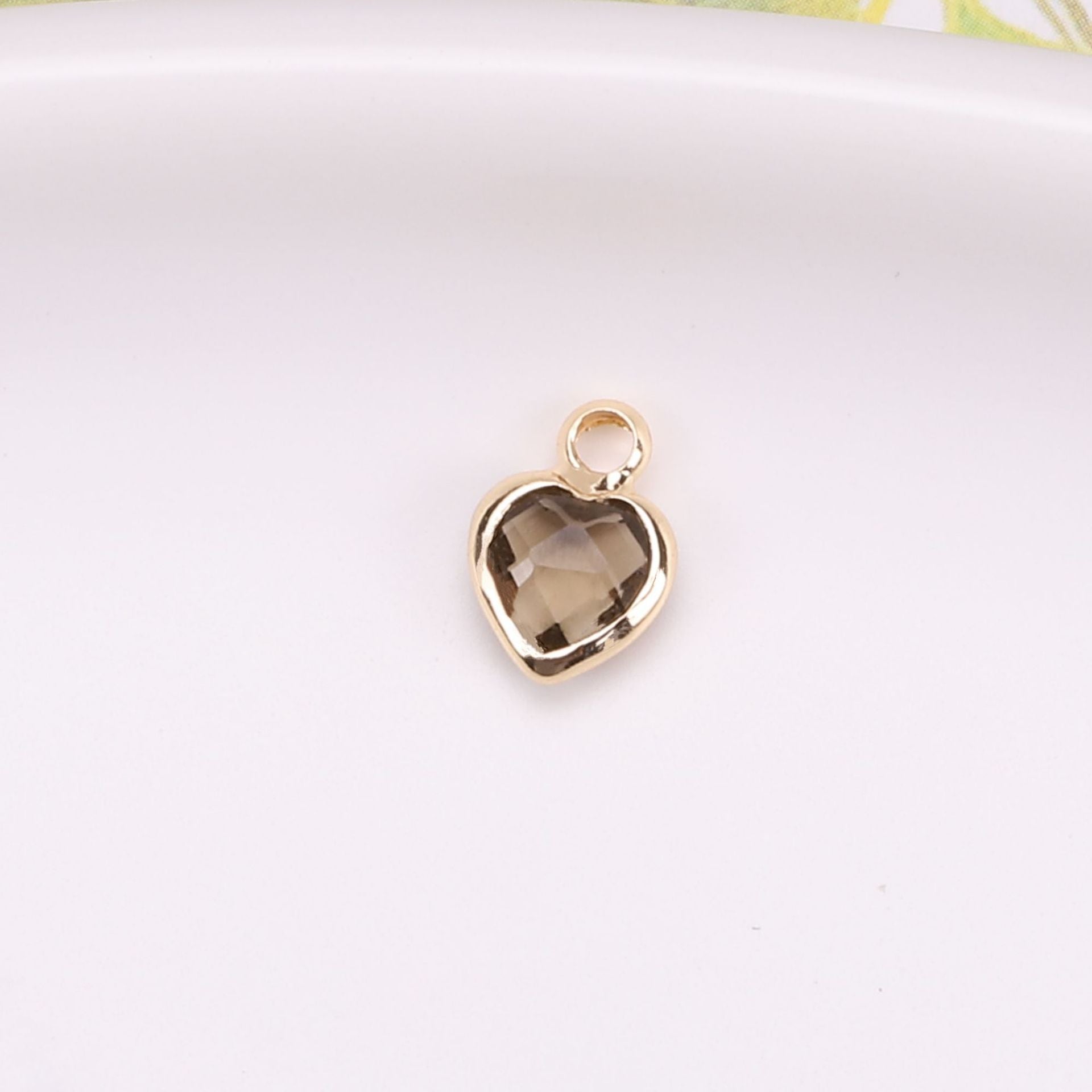 Wholesale Crystal Love Peach Heart Pendant