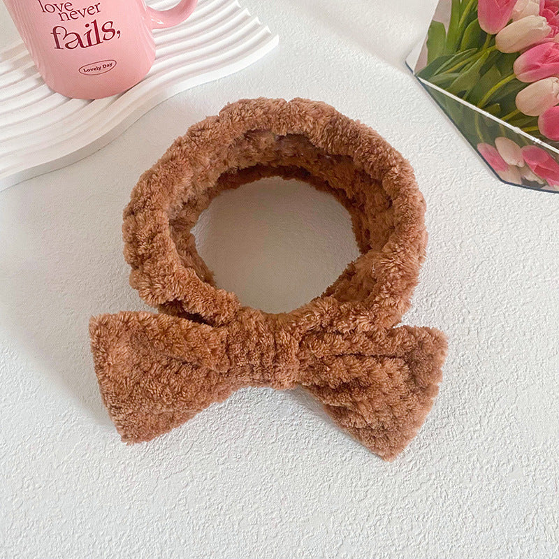 Wholesale Simple Pineapple Bow Hair Band Women's Face Wash Sports Headband Wide Edge Jewelry Cute Makeup Hair Band