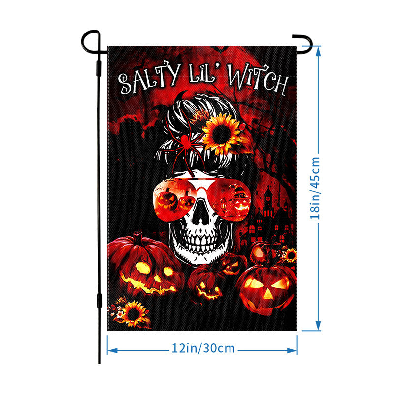 Wholesale Halloween Garden Flag Skull Hanging Flag Party Atmosphere Garden Flag