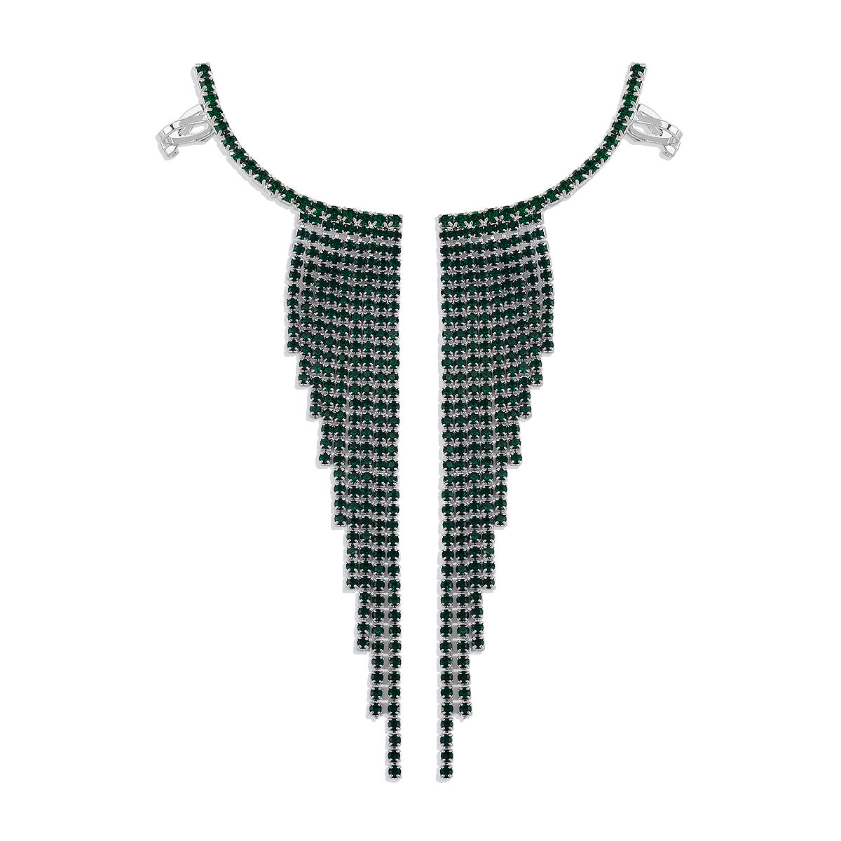 Wholesale Alloy Rhinestone Tassel Earrings