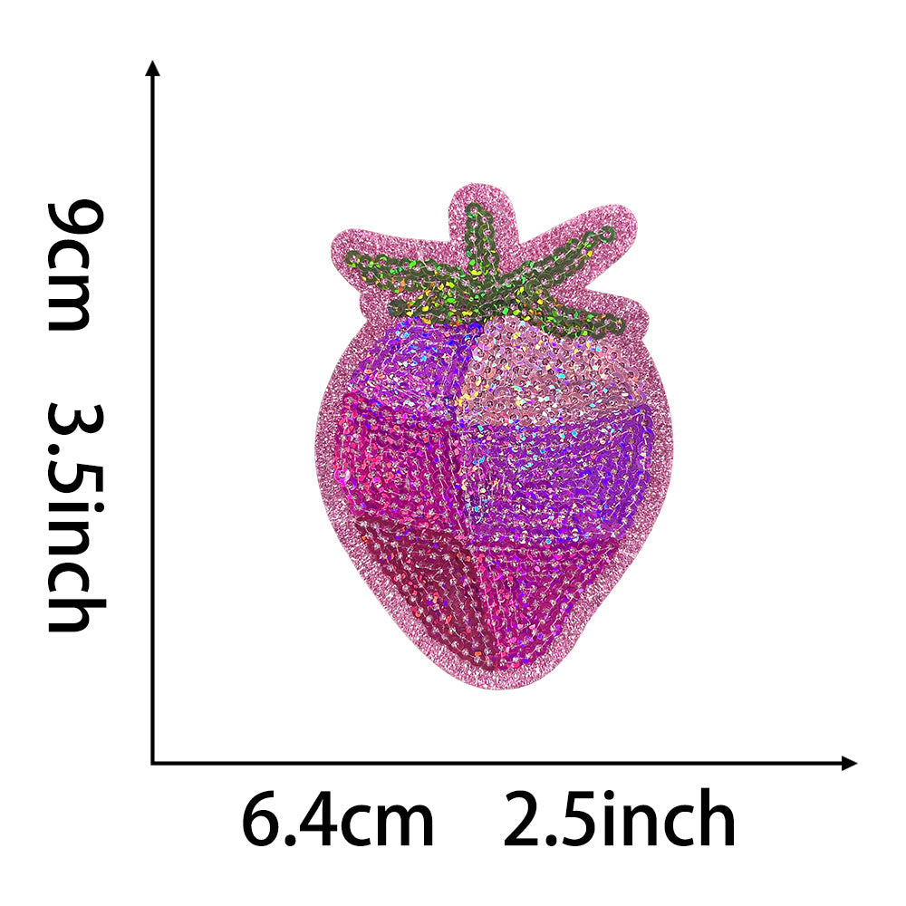 Wholesale 9 Piece Summer Beach Embroidered Patch Set With Sequins Iron On DIY Watermelon Swim Ring Ice Cream Fishing Sunscreen Patches For Chic Style