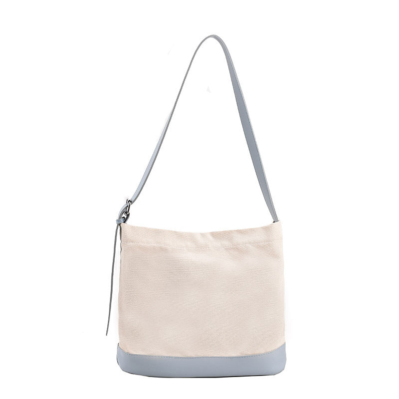 Wholesale PU Simple Large Capacity Spliced Tote Bag