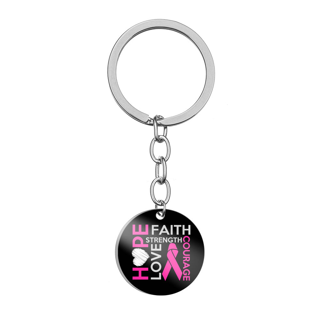 Wholesale Fan Keychain with Stainless Steel Color Printing