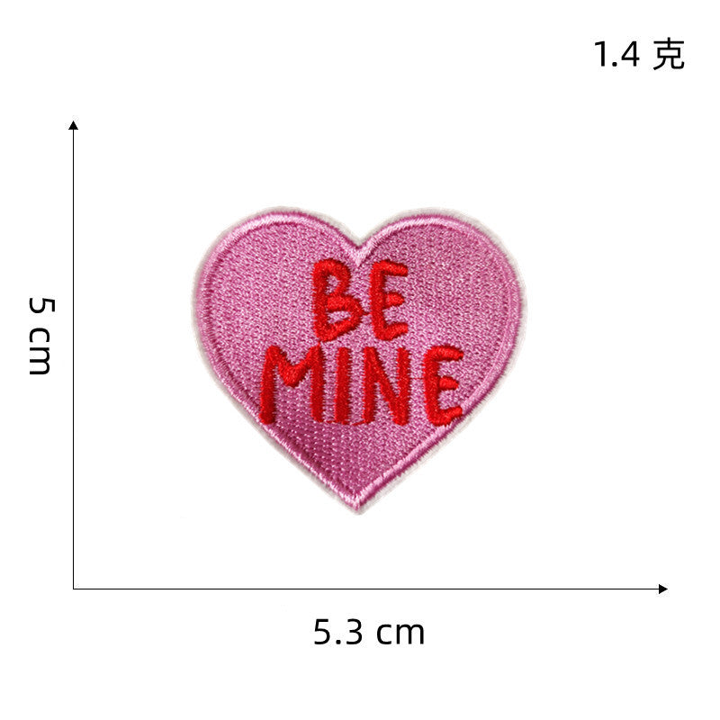 Wholesale DIY Embroidery Patch Heart Patch Colorful Hat Clothes Patch FS