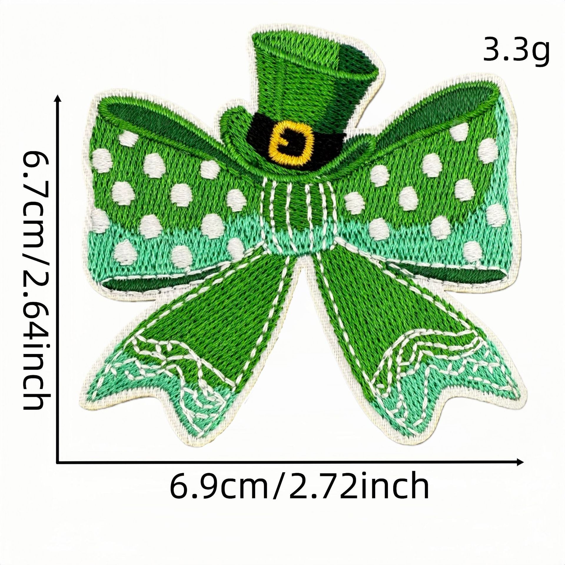 Wholesale St.  Patrick' s Day Butterfly and Shamrock Knot Embroidery DIY Patches