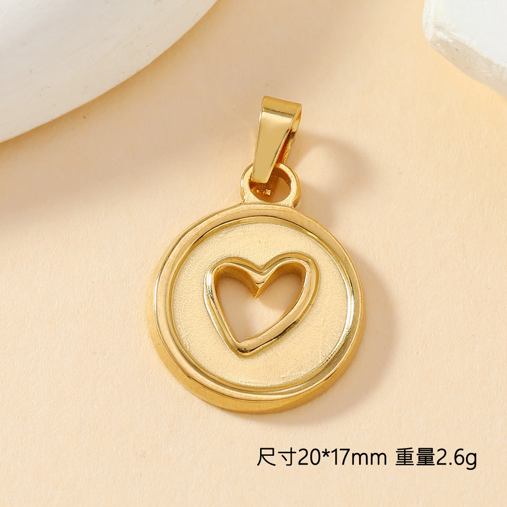 Wholesale Single Pendant Stainless Steel Love Cross Element Pendant DIY Bracelet Necklace Accessories