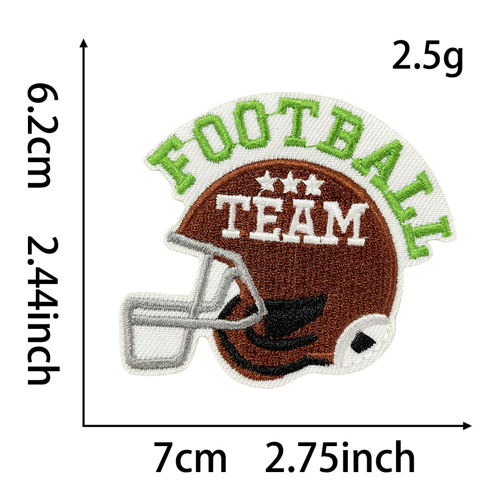 Wholesale Game Day Embroidered Patch Iron On Football Design For Coats Fashion Clothing Accessory
