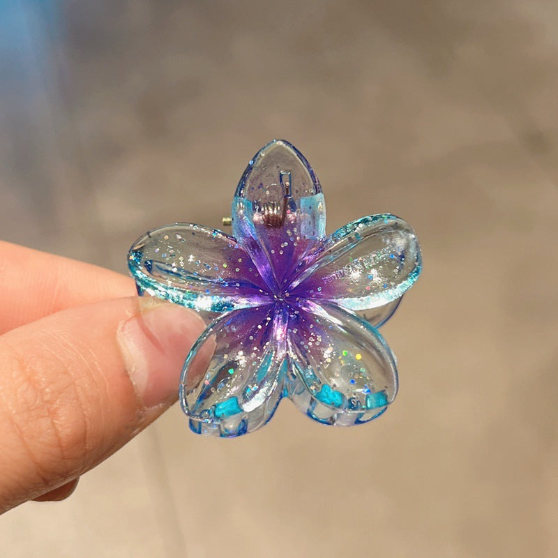 Wholesale Large 8CM Gradient Color Plumeria Flower Hairpin