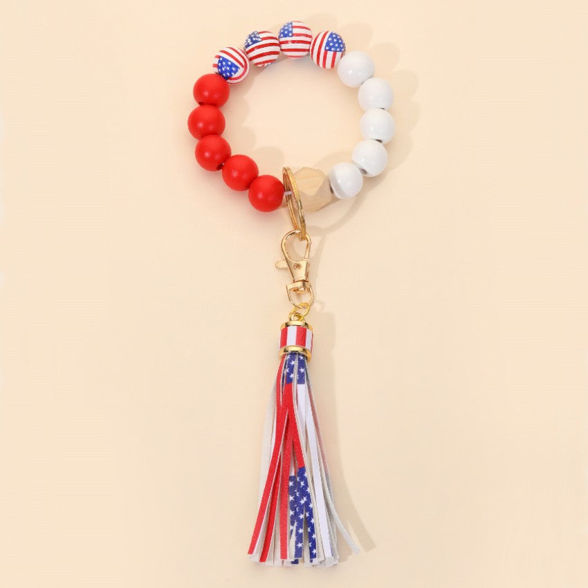 Día de la independencia al por mayor cuentas de madera de muñeca con cuentas