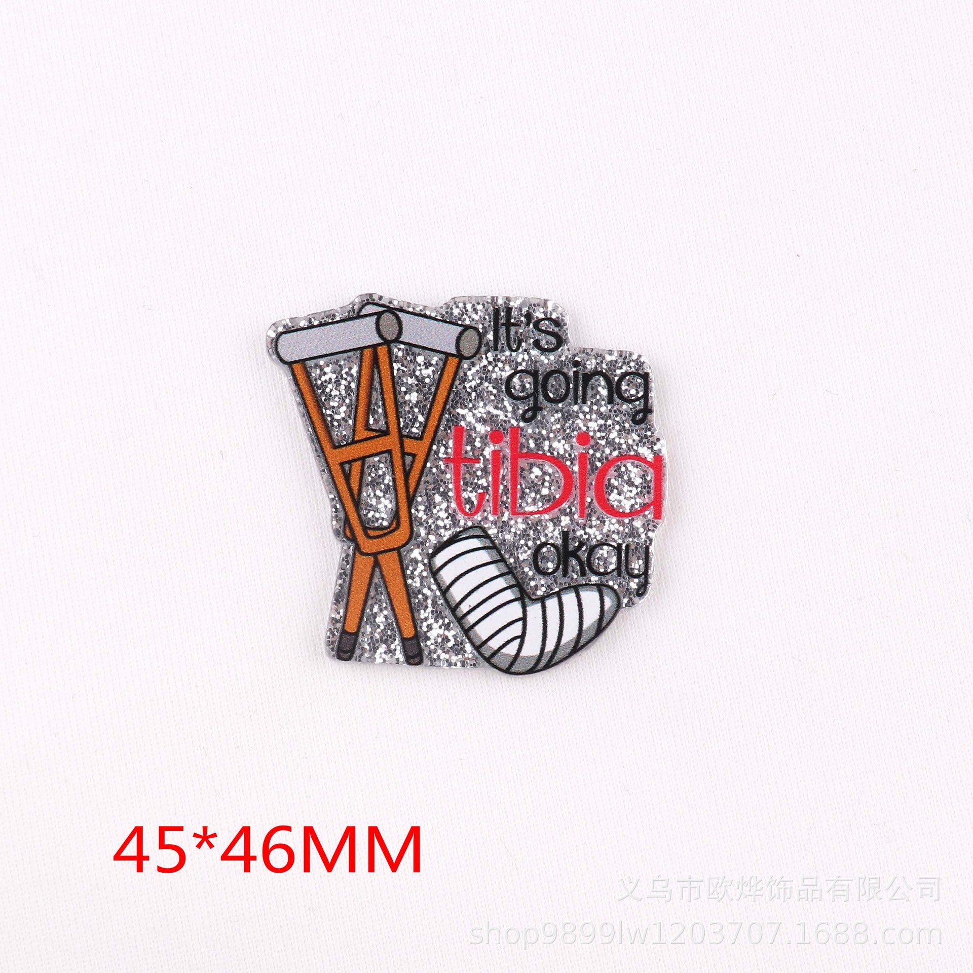 Wholesale 10pcs  medical letter personalized bag jewelry acrylic pin cute DIY