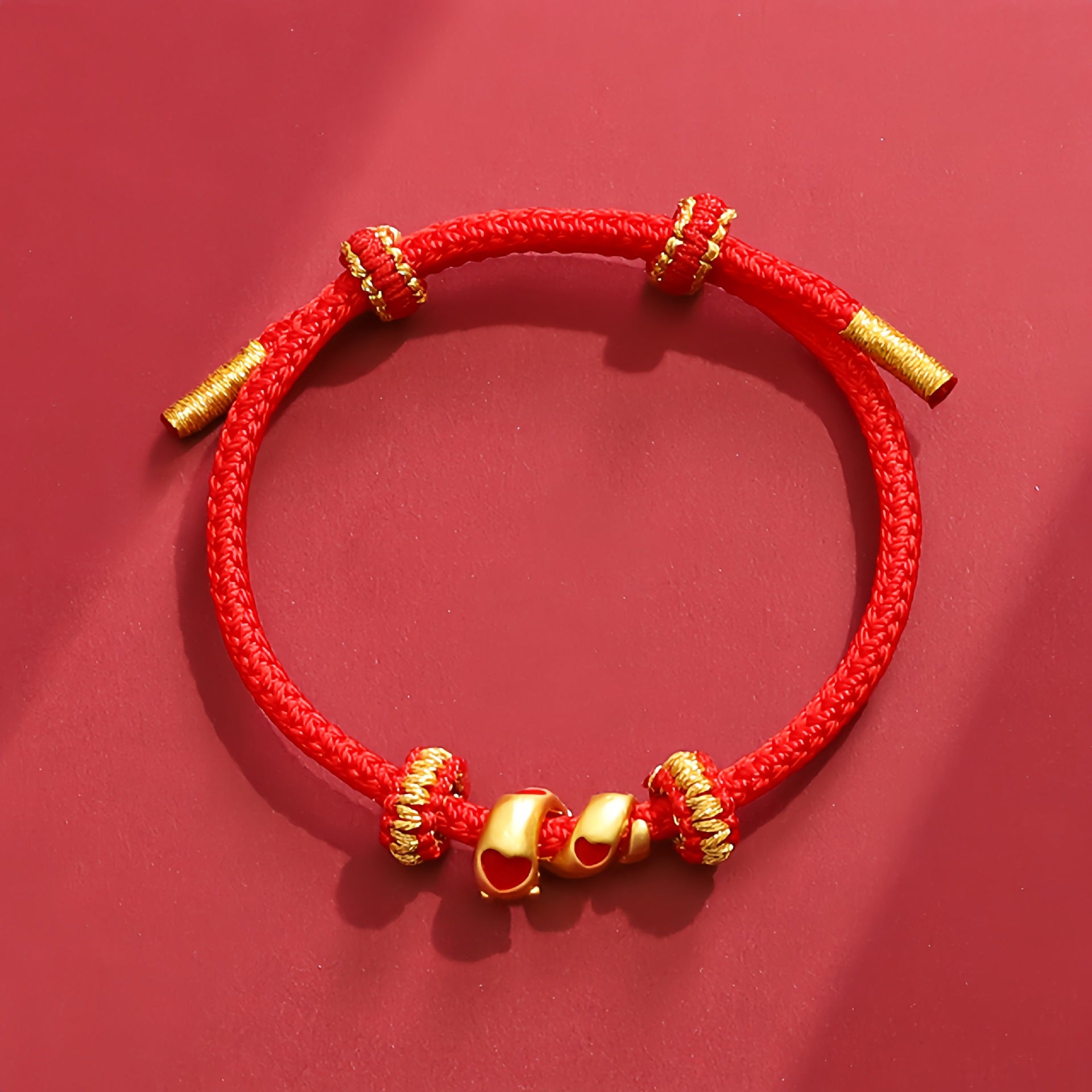 Wholesale Wholesale curly snake braided red rope bracelet