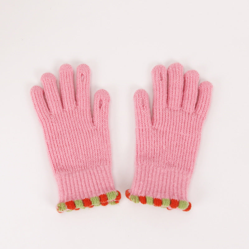 Wholesale Winter Touch Screen Warm Wool Knitted Gloves