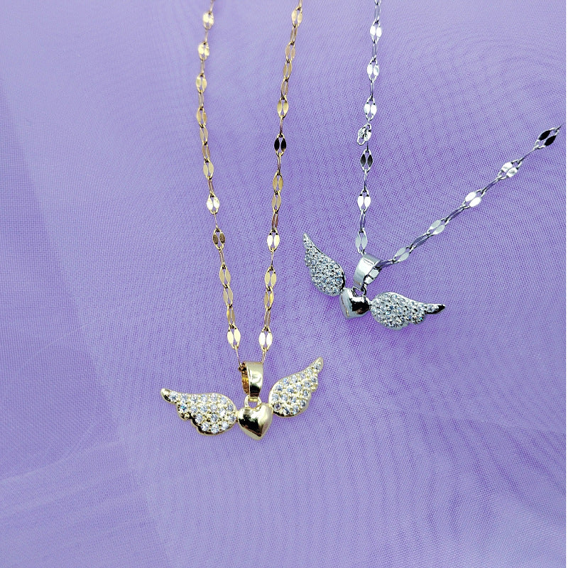 Wholesale Angel Wings Necklace Clavicle Chain