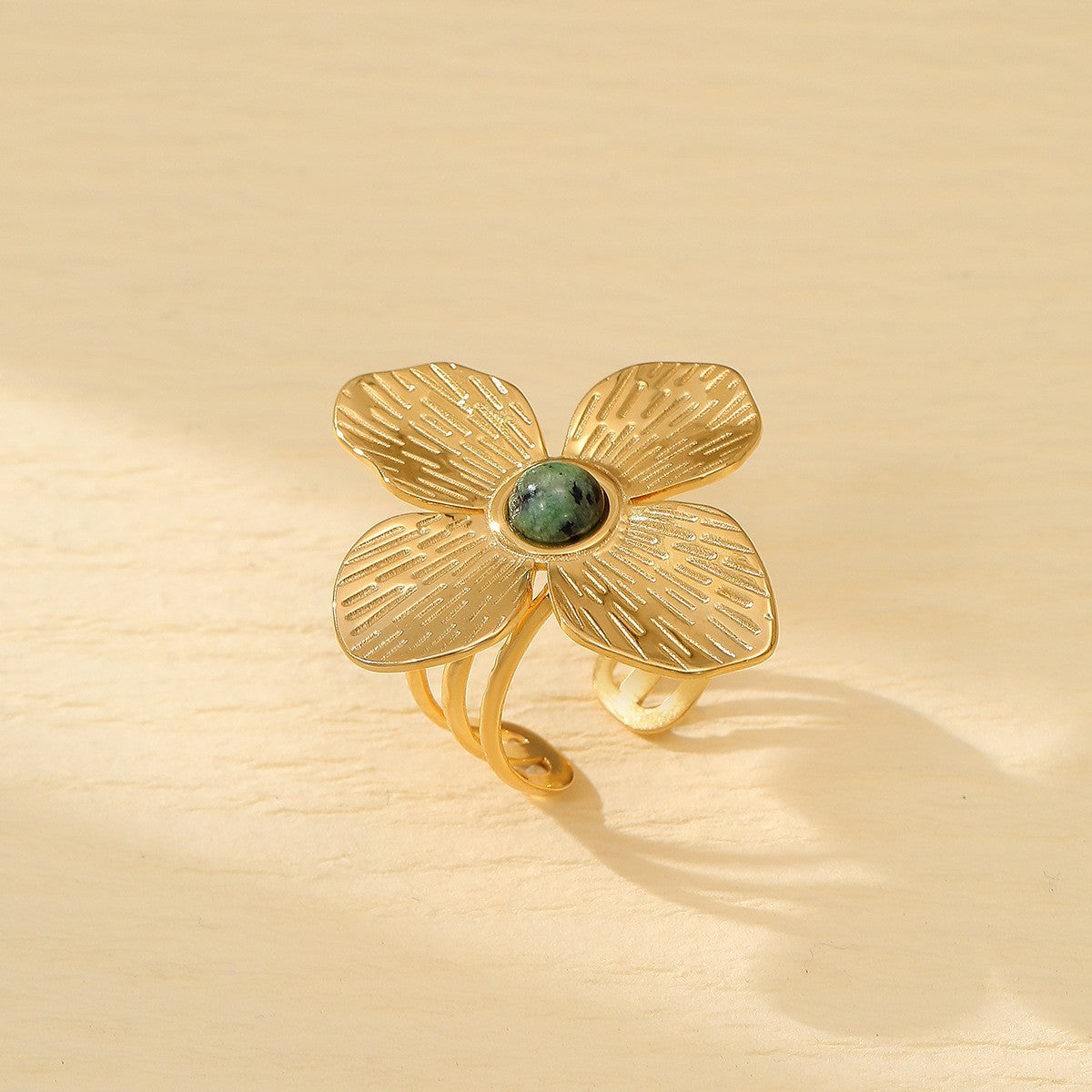 Wholesale Stainless Steel Flower Open  Rings