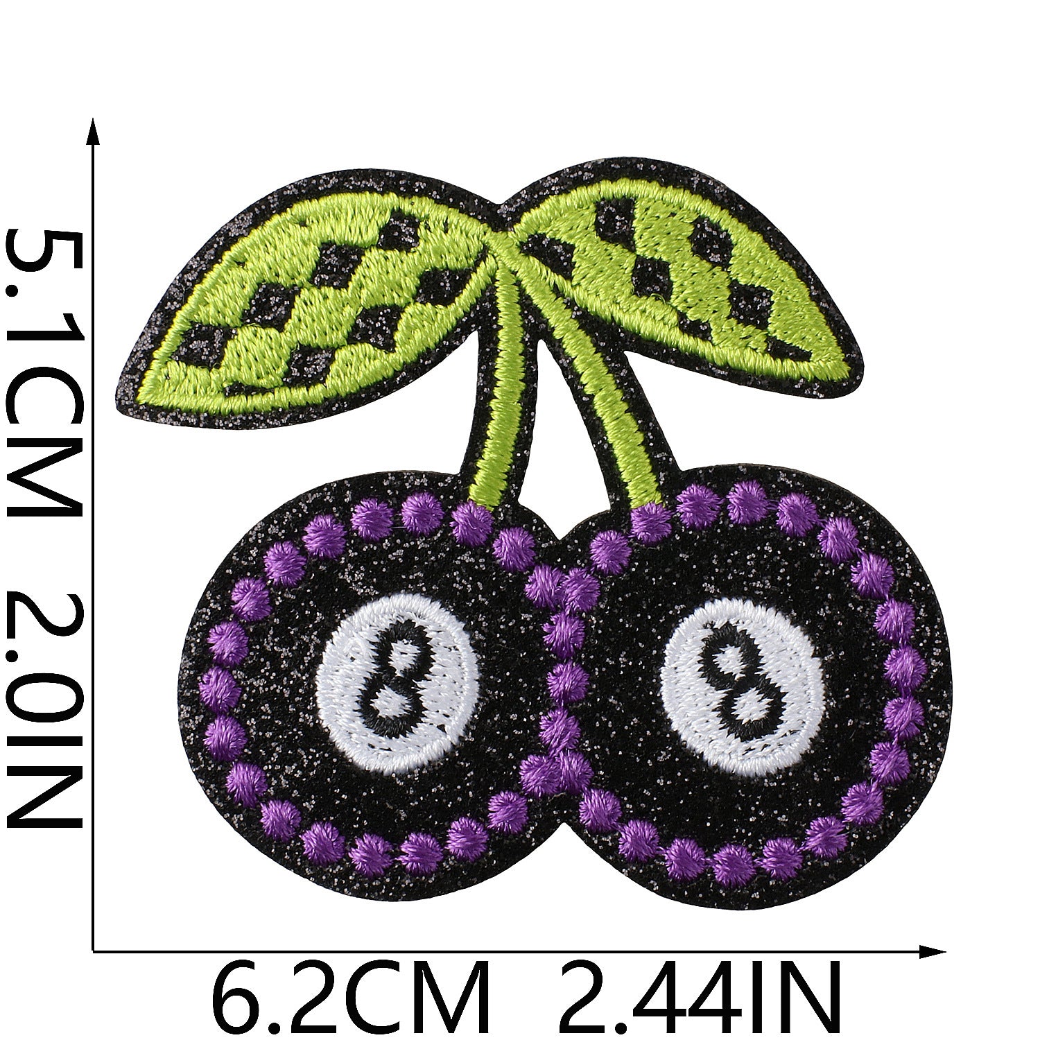 Wholesale Glitter Embroidered Fabric Patch Vintage American Retro Billiards Poker Cowboy Bow Flower Design For Clothing DIY Gift