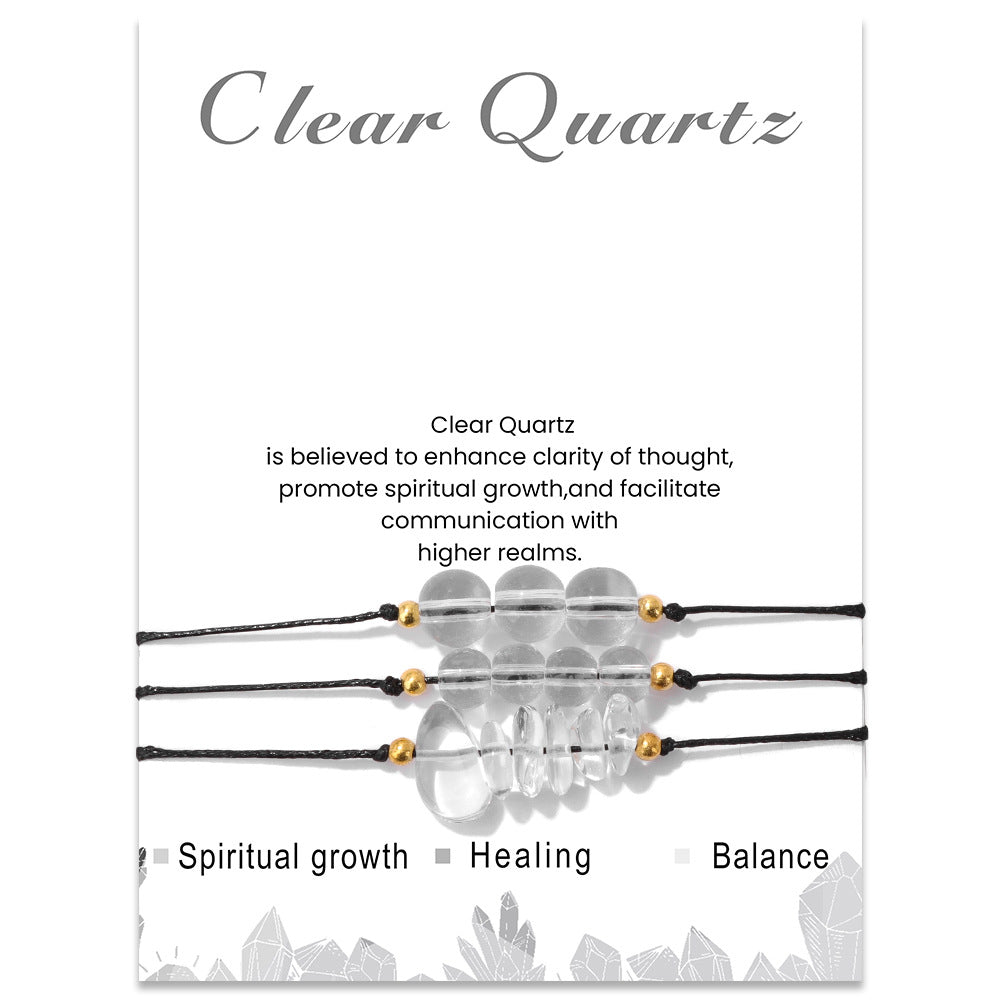 Wholesale Natural Stone Set Gravel Beads Hand Woven Bracelet