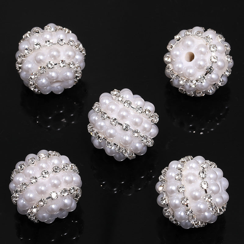 Wholesale 5pcs Heavy Duty Candy Color Pearl Straight Hole Drill Beads