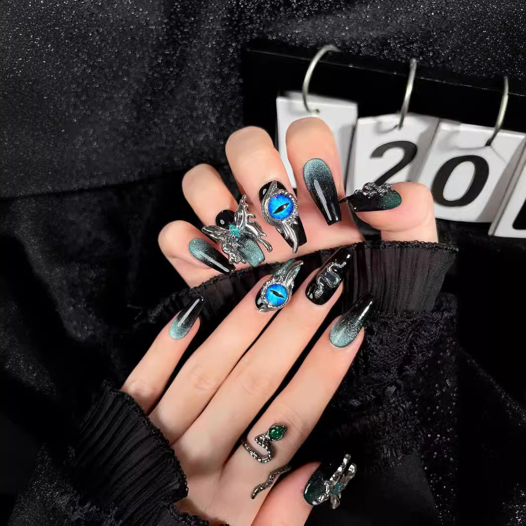 Wholesale Metal Butterfly Heavy Industry Purely Hand-made Wearable Nail Art Patches