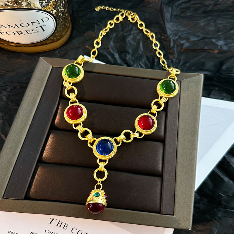 Wholesale Gut Medieval Style Pendant Necklace Versatile Fashion Retro Clavicle Chain