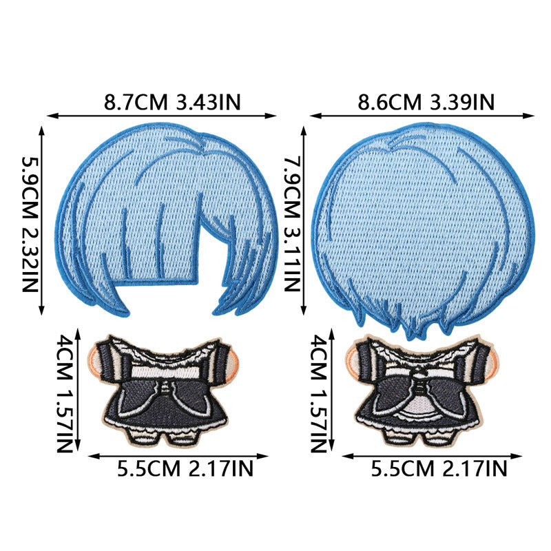 Wholesale Cute Anime Embroidery Patches DIY Sew On Cloth Patches For Clothing And Bags Fashion Accessory Gift For Crafting Resale