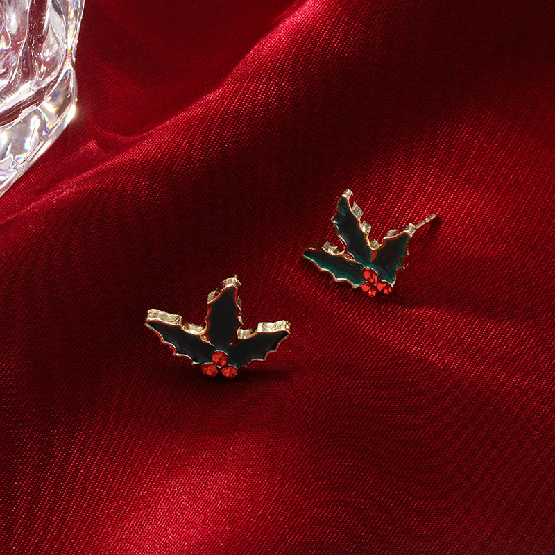 Wholesale Christmas snowflake candy bell reindeer earrings