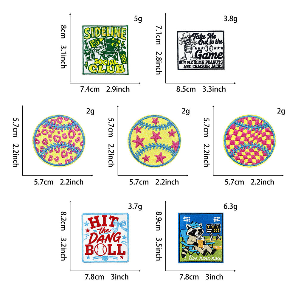 Wholesale Baseball Star Embroidered Patches Iron On DIY For Hats Backpacks Trendy Fashion Accessory