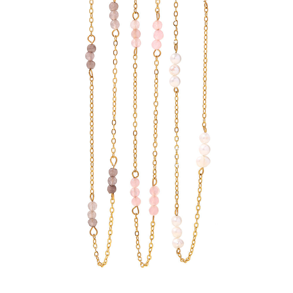 Wholesale Pearl Trend Fashion Women's Stainless Steel Necklace