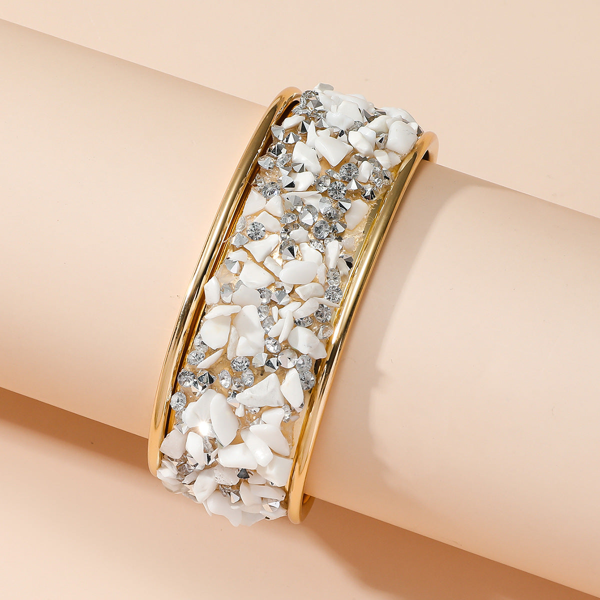 Wholesale Bohemian Crushed Stone Open Bracelets