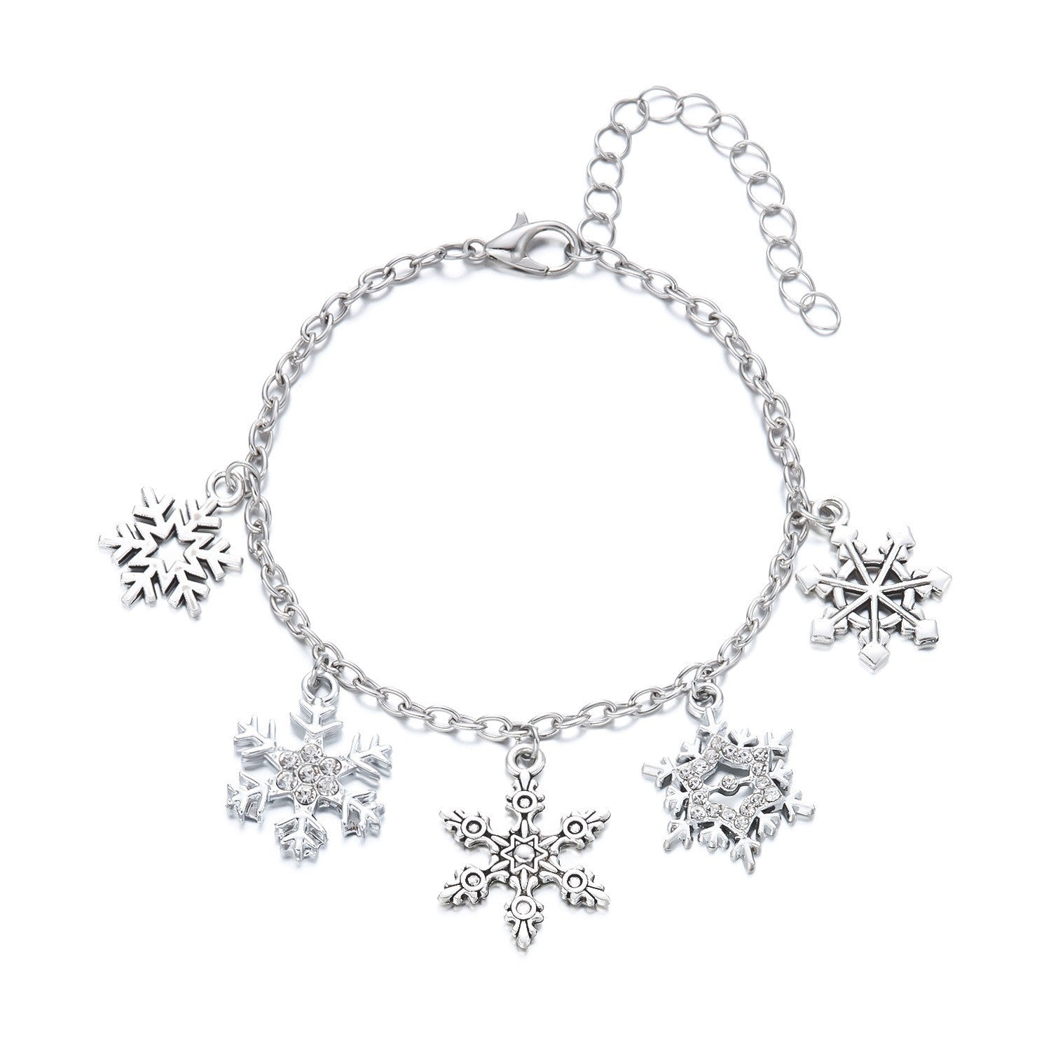Wholesale Snowflake Reindeer Snowman Christmas Tree Necklace