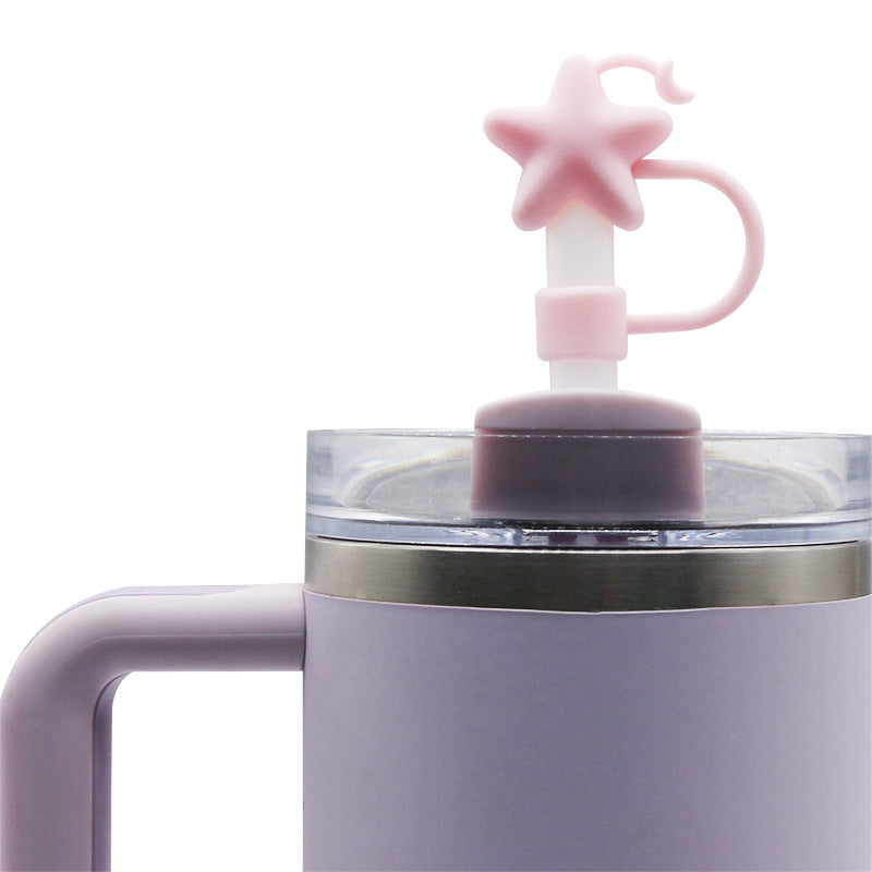 Wholesale 3pcs PVC 3D cartoon 8-10mm environmentally friendly straw cap