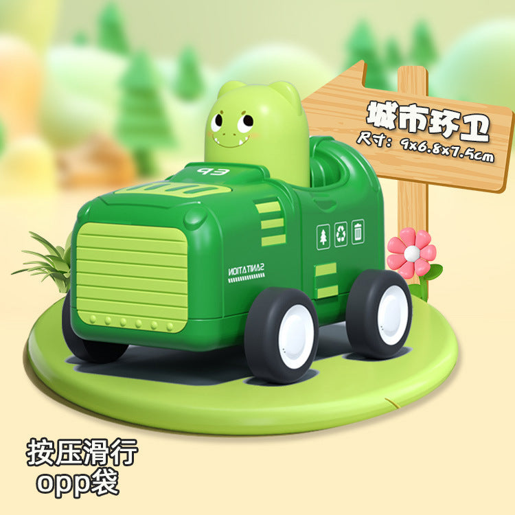 Wholesale Push Pull Back Car Inertia Car Creative Cartoon Toy Car Car Kindergarten Baby Toy