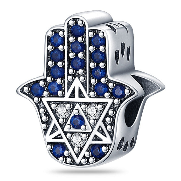 Wholesale Blue Devil's Eye Copper Silver Charms