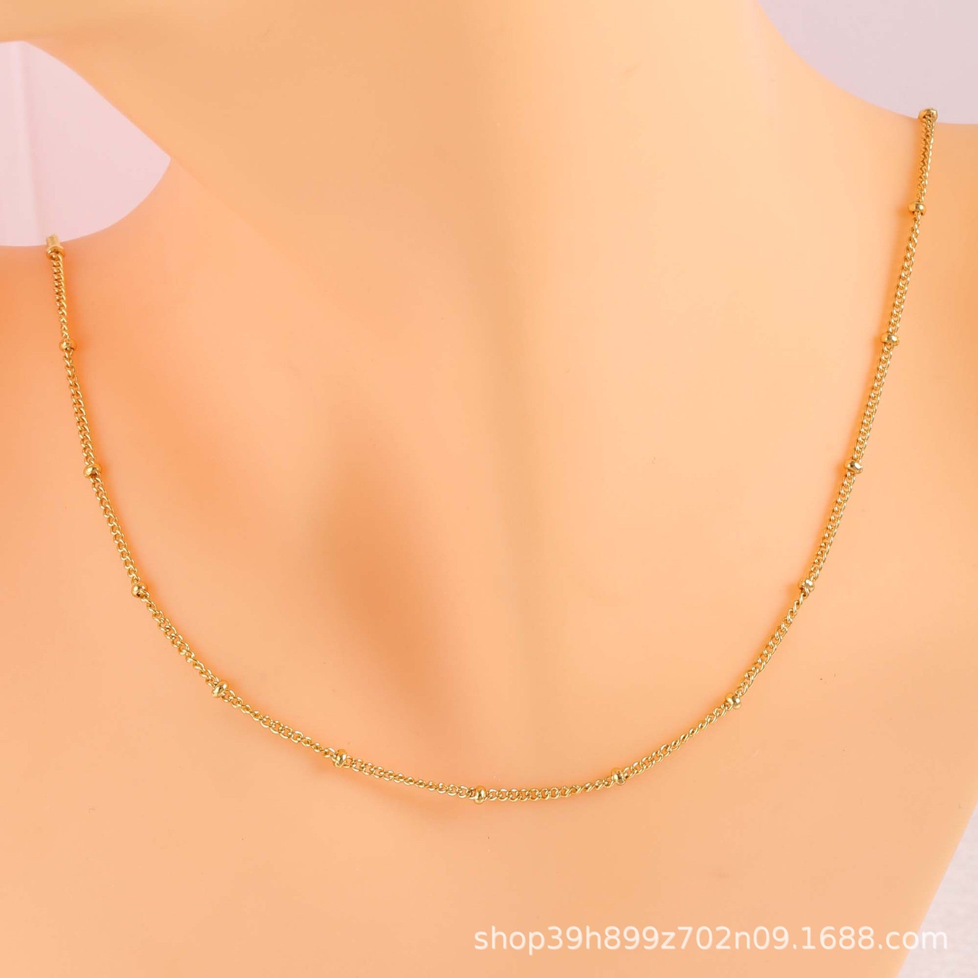 Wholesale Gold cross micro inlaid zircon pendant necklace