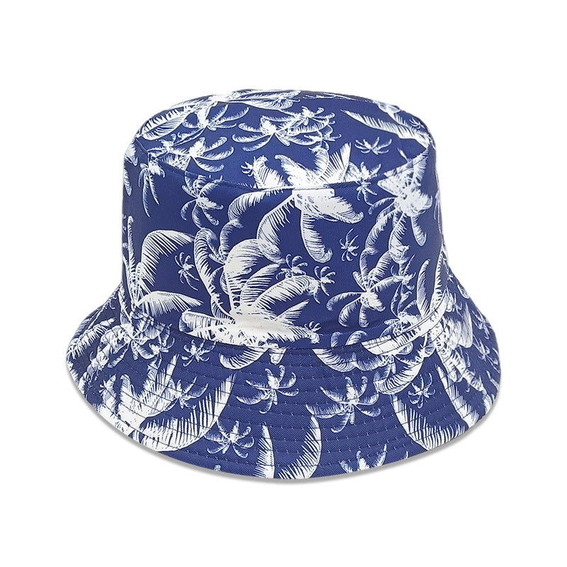 Wholesale Coconut Tree Printed Polyester Fisherman Hats