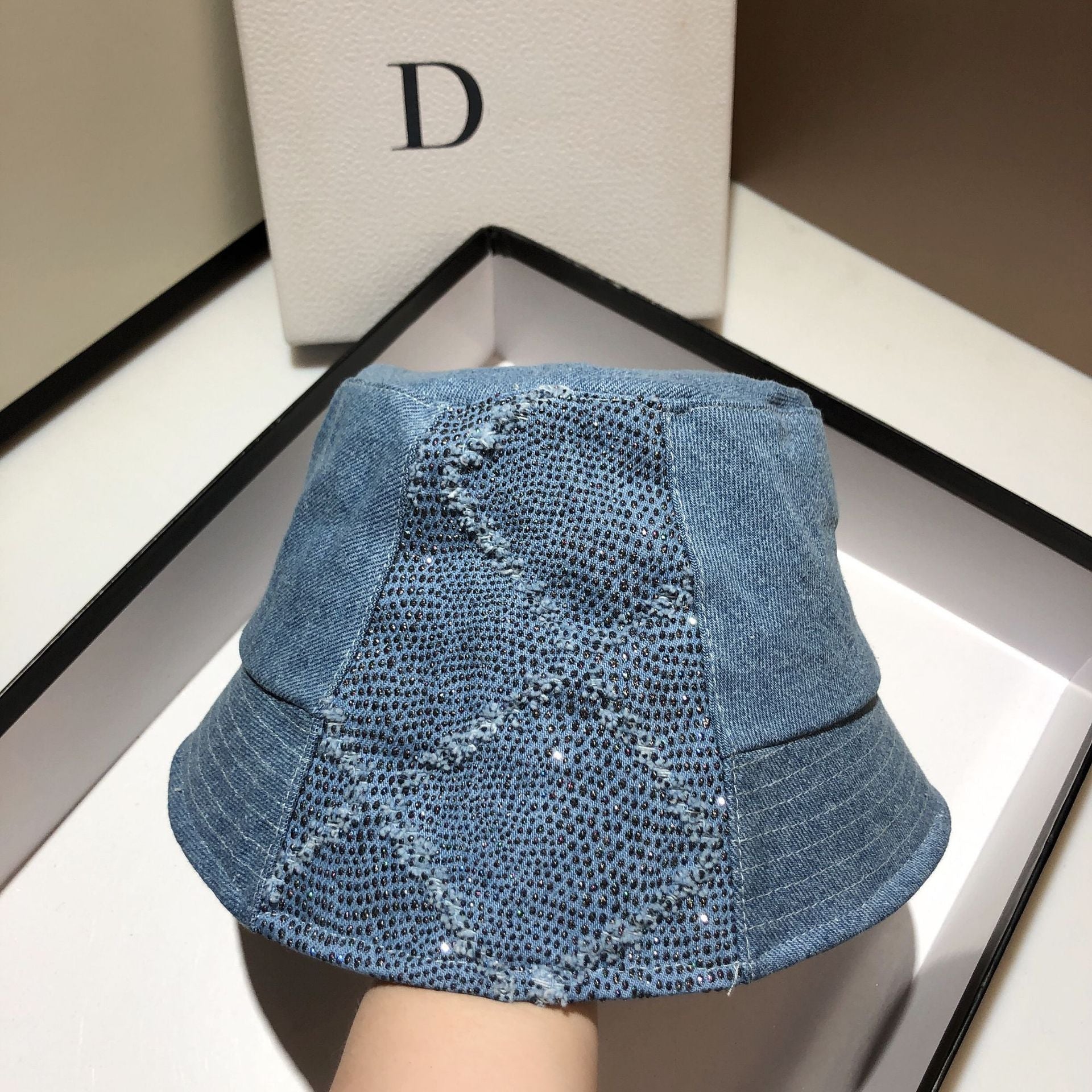 Wholesale Diamond Denim Fisherman Hat Basin Hat
