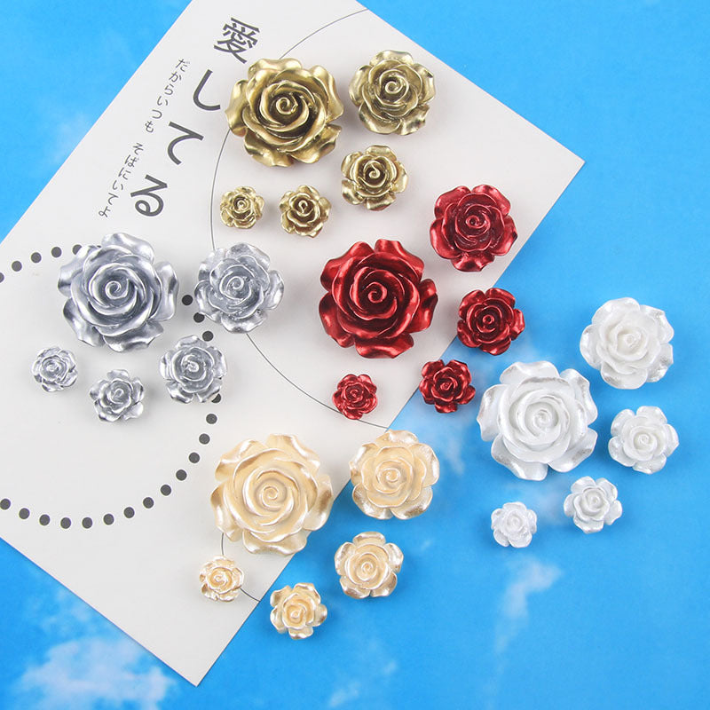 Wholesale Creative No. 5 Rose Resin Cream Glue Phone Case