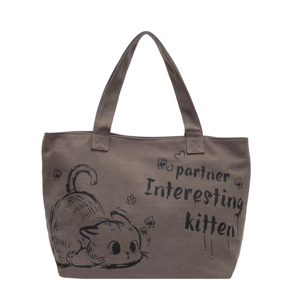 Wholesale Large Capacity Canvas Tote Bag Commuter Shoulder Bag