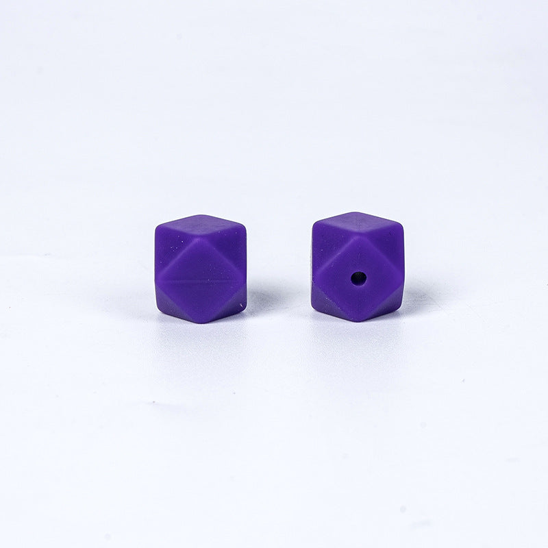 Wholesale 50pcs 17mm Hexagonal Shape Silicone Beads