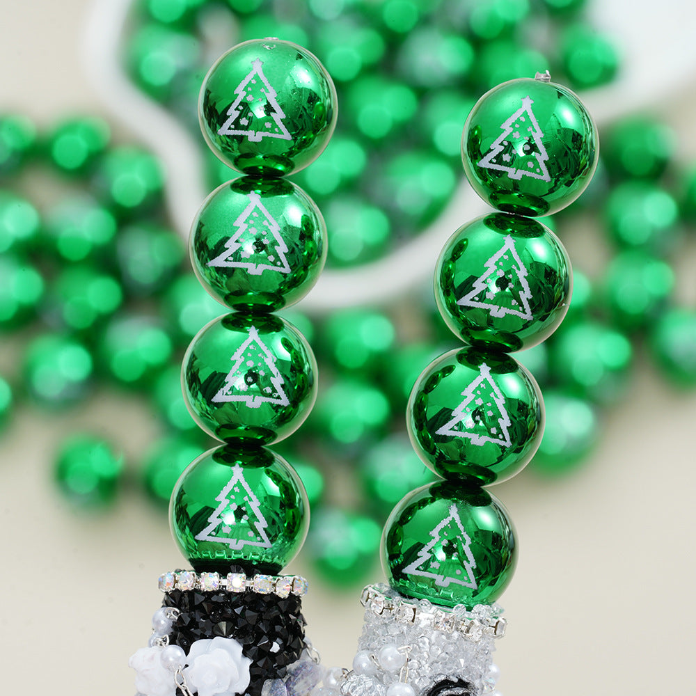 Wholesale 10pcs Christmas Tree Beads Acrylic Beads