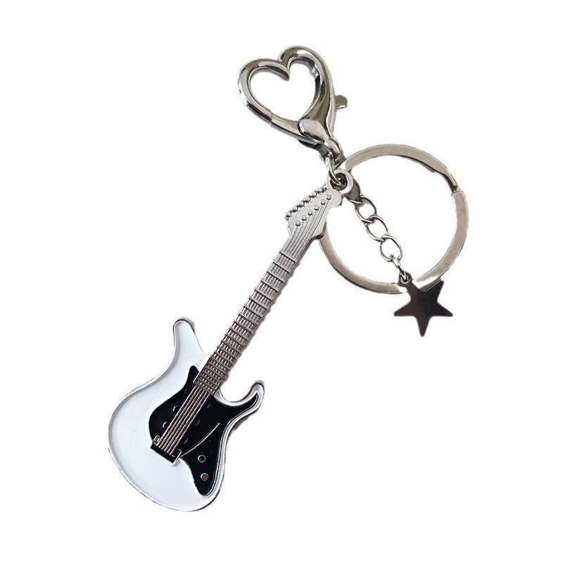 Wholesale Guitar Five Pointed Star Alloy Keychains