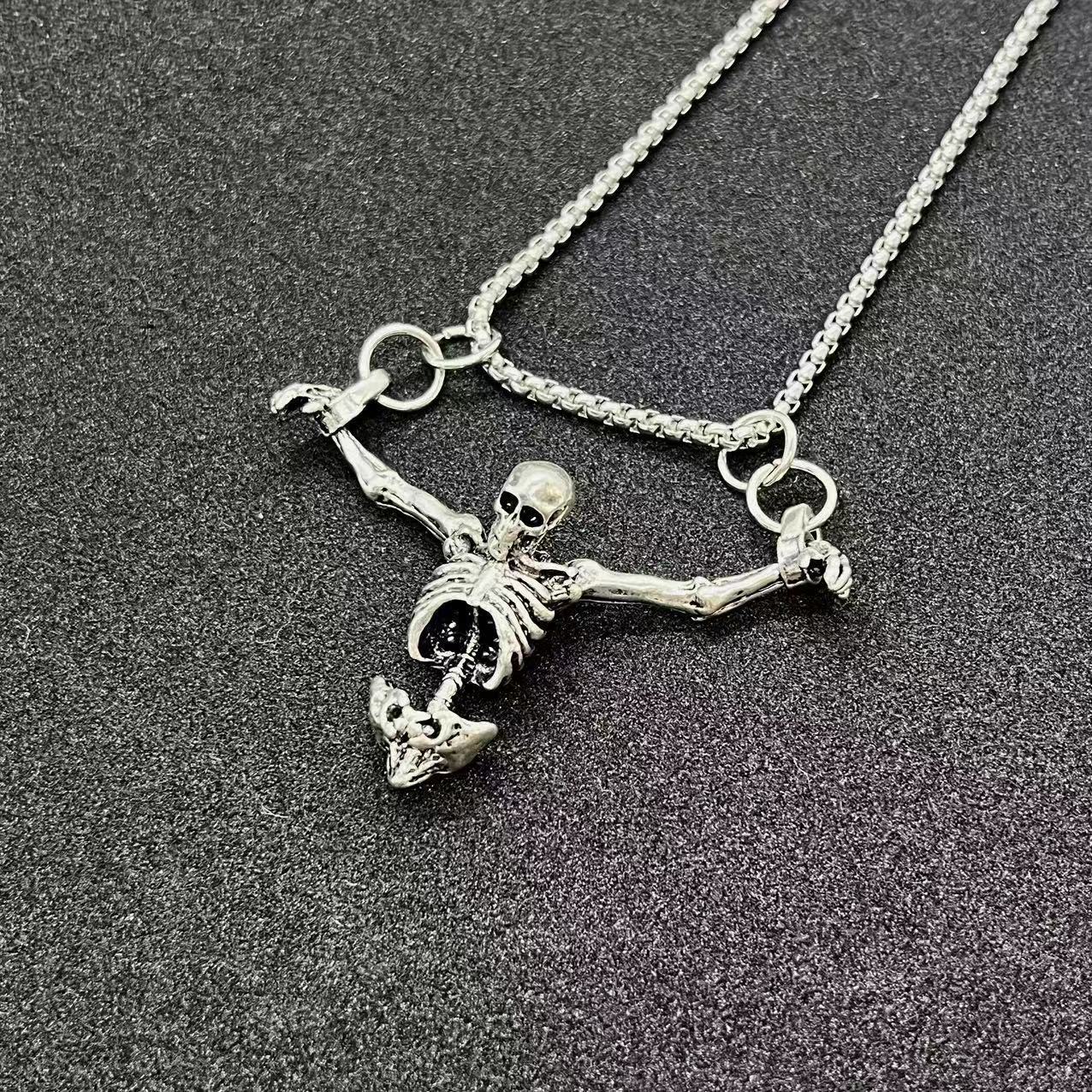 Wholesale Vintage Skull Halloween Necklace