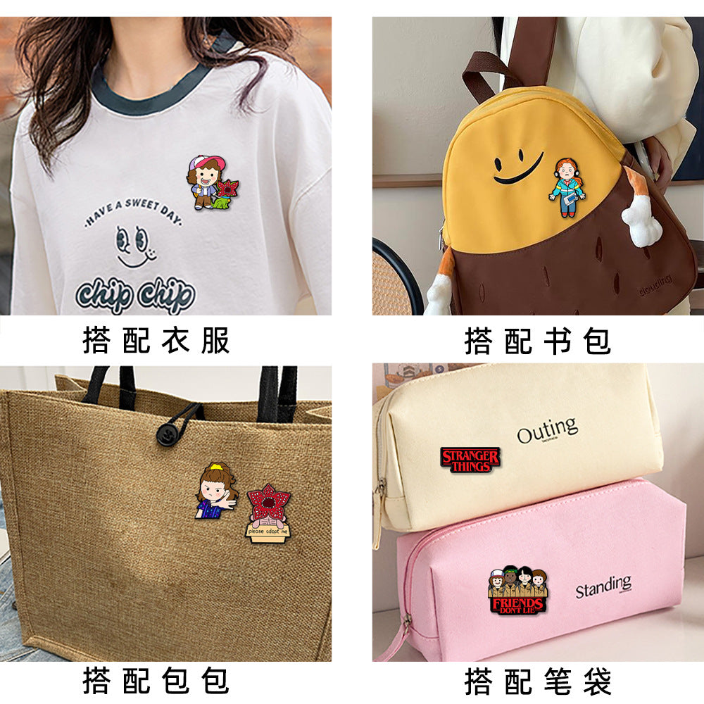 Wholesale Cute cartoon metal badge brooch